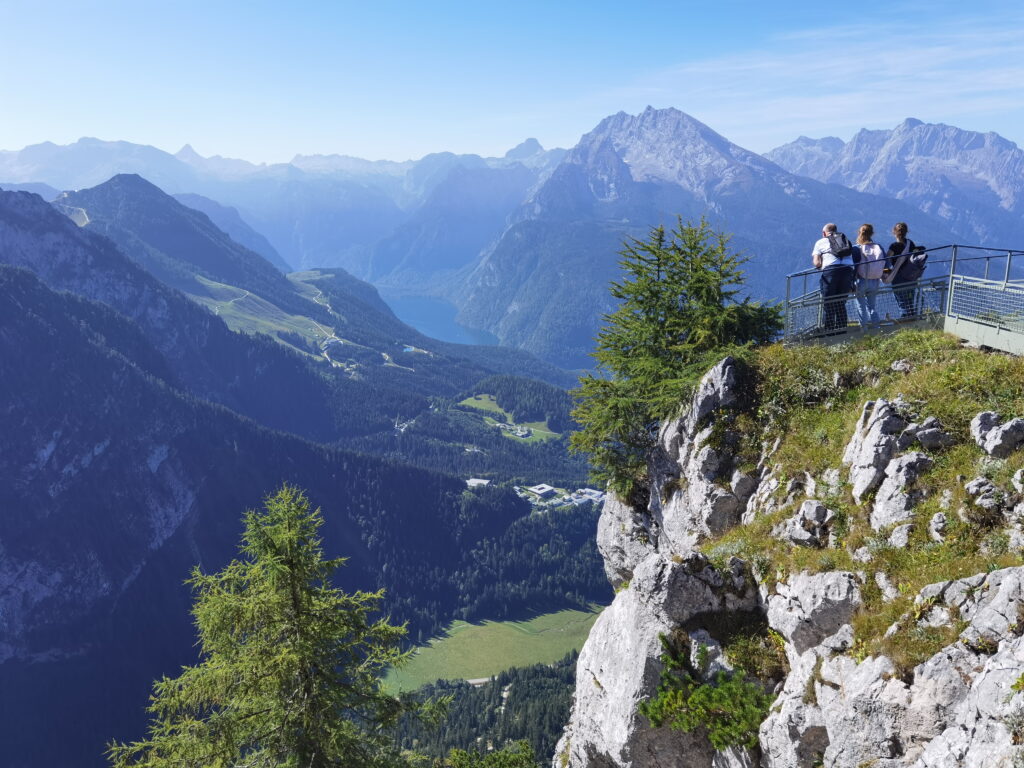 Der Ausblick auf den Königssee auf der Kehlsteinhaus Wanderung